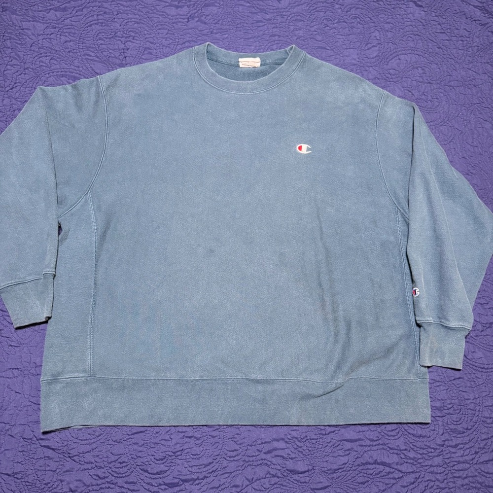 Champion Reverse Weave Green Crewneck Sweatshirt Mens 3XL Heavyweight Read